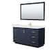 Option Dark Blue, Gold Trim, White Quartz Top