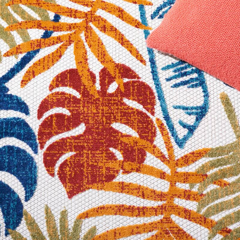 SAFAVIEH Cabana Leala Indoor/ Outdoor Waterproof Patio Floral Rug