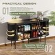 preview thumbnail 12 of 14, VEIKOUS Buffet Cabinet with Anti-Tipping Design, Sturdy MDF Storage Sideboard with Curved Profile, Ample Space & Sliding Doors