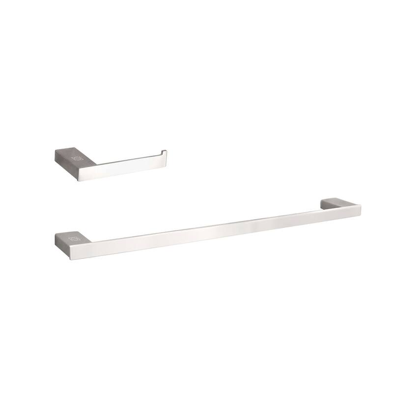 Indigo Home 2-Piece Bathroom Hardware Set - Brushed Nickel