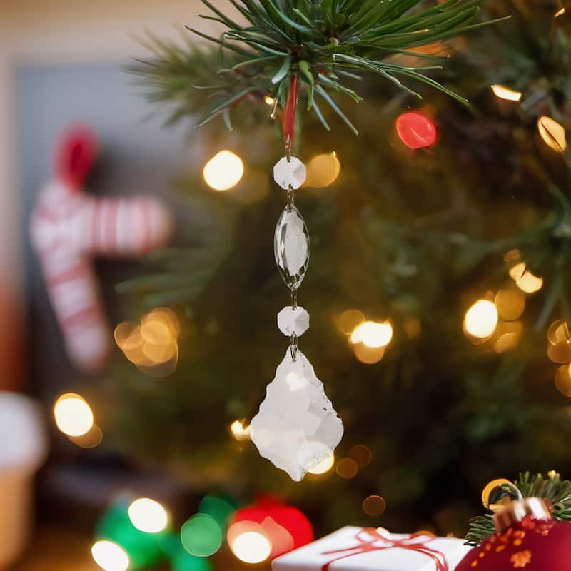 Luxurious 12 Piece Glass and Acrylic Jewel Ornament Set