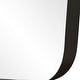 preview thumbnail 6 of 5, Curved Strap Style Dressing Wall Mirror 71.75" Satin Black Finish
