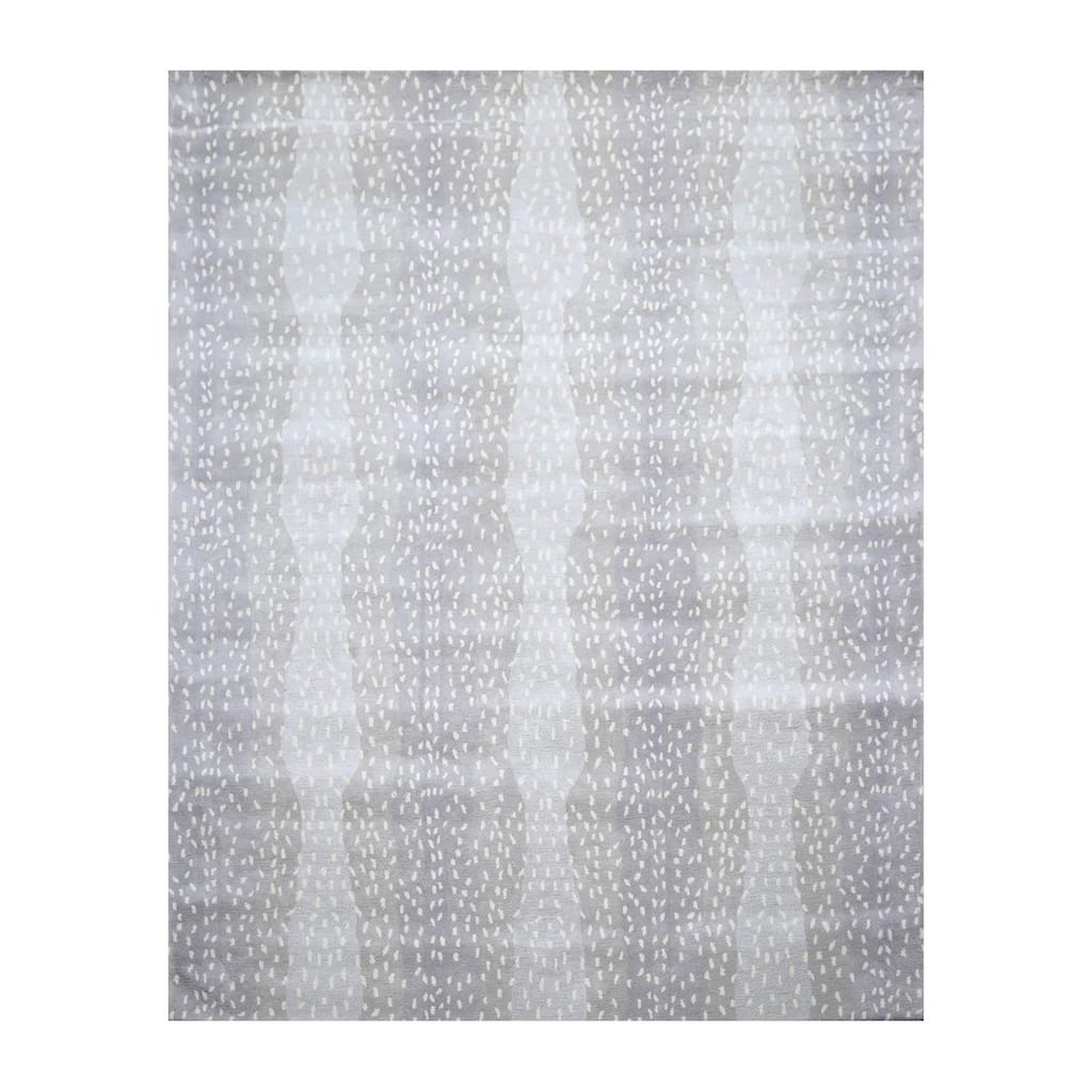 Hand Tufted Grey/ Ivory Antelope Print Wool Area Rug