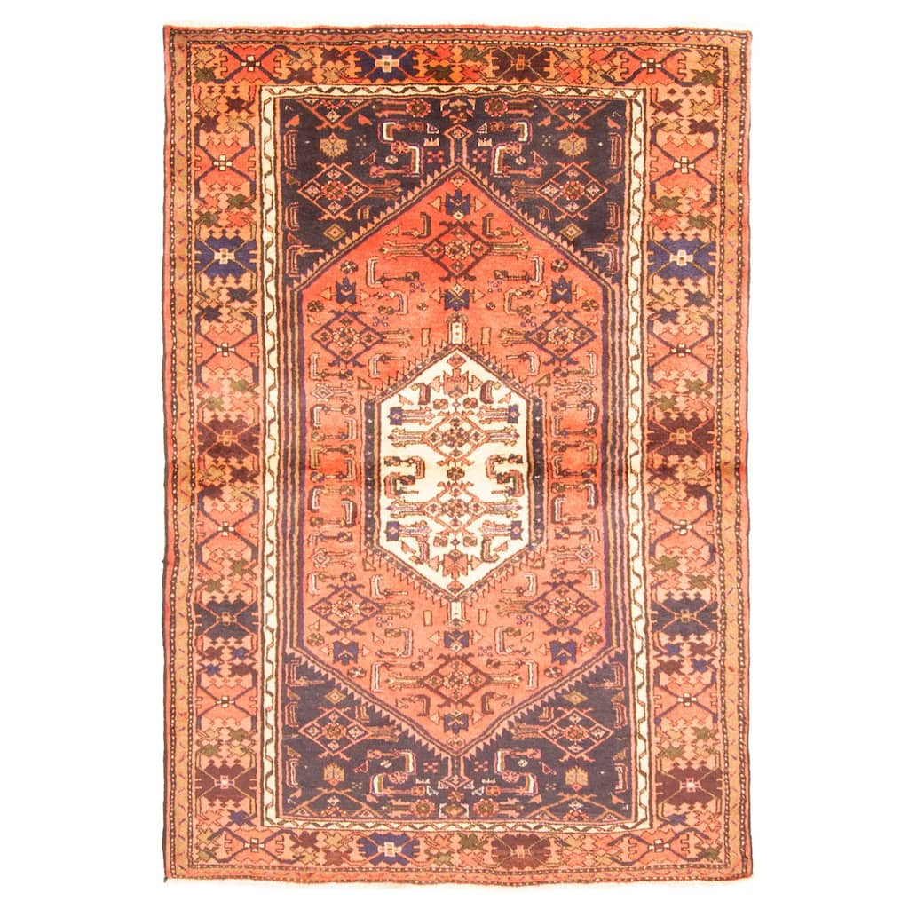 ECARPETGALLERY Hand-knotted Anadol Red Wool Rug - 4'1 x 6'1