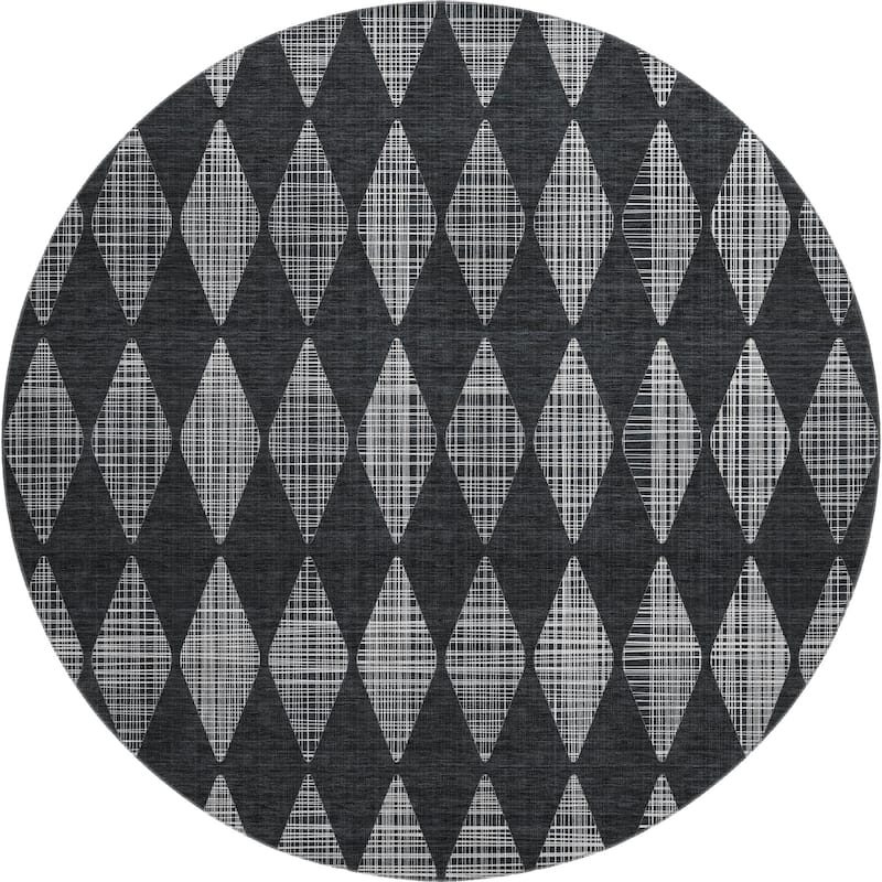 Premium Washable Super Soft Modern Diamond Mayfield Rug