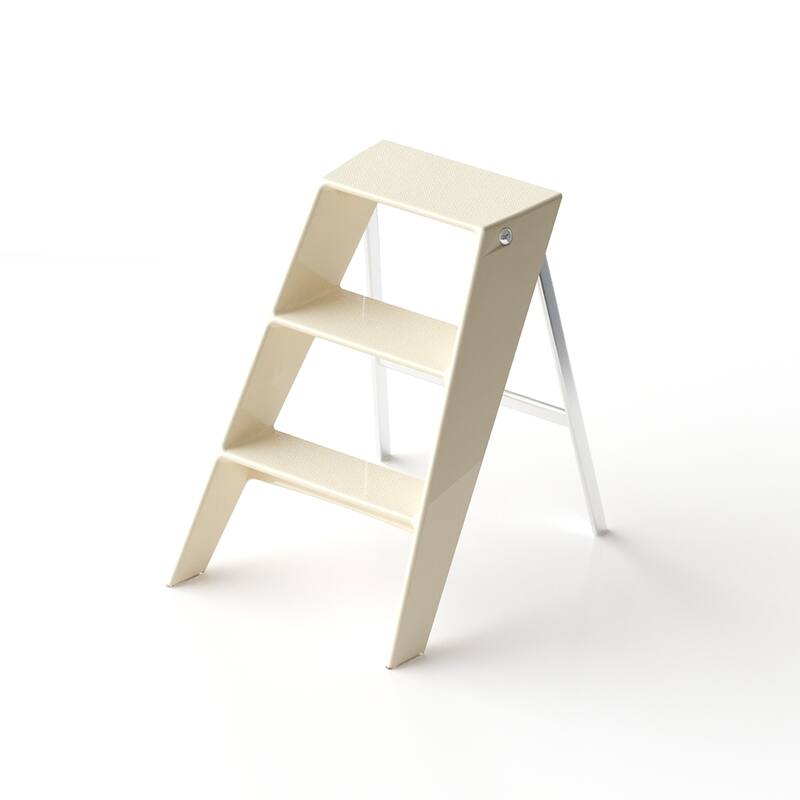 Home folding ladder frame indoor multi-functional thick folding ladder stool simple creative anti-slip edge table ladder frame