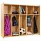 preview thumbnail 1 of 4, Tot Mate 5 Section Laminate Floor Locker - 46" x 15" x 37 1/2" Assembled - Maple