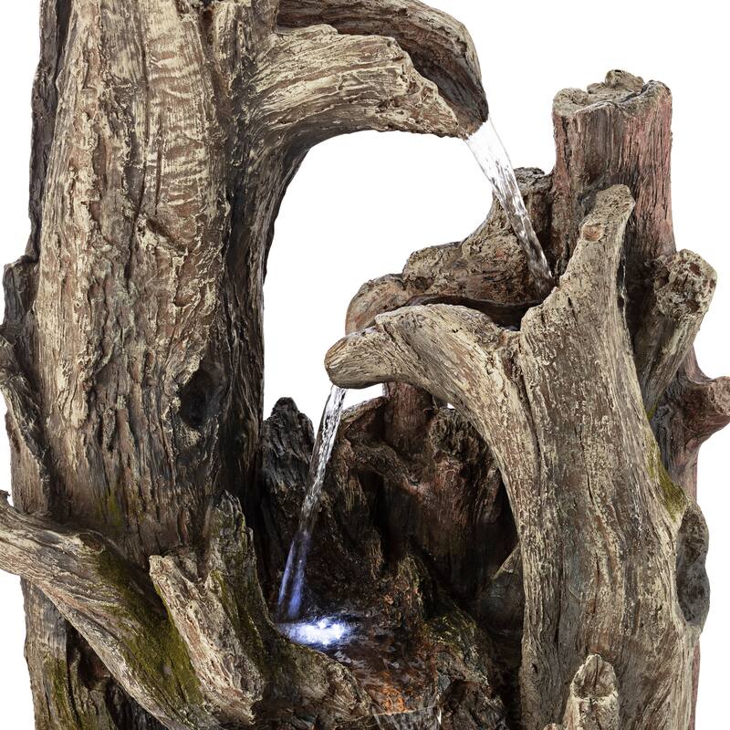 Curved Log Rainforest w/ LED light