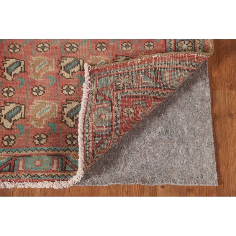 Geometric Tabriz Persian Vintage Rug Handmade Wool Carpet - 3'6"x 4'8"