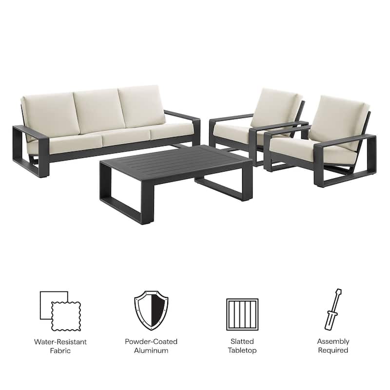 Lirienne 4-Piece Outdoor Patio Aluminum Furniture Set
