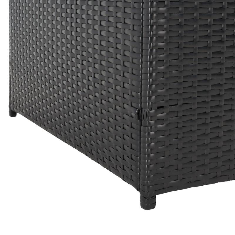 SAFAVIEH Helga Outdoor 4-Piece Conversation Patio Set with Storage - 57"W x 31"D x 26"H