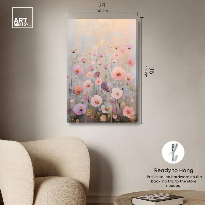 Tiny Blooms II Canvas by Art Remedy, Gallery Wrapped