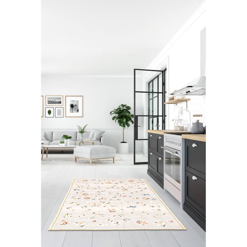 ECARPETGALLERY Hand-knotted Opulence Light Blue Wool Rug - 5'11 x 9'1