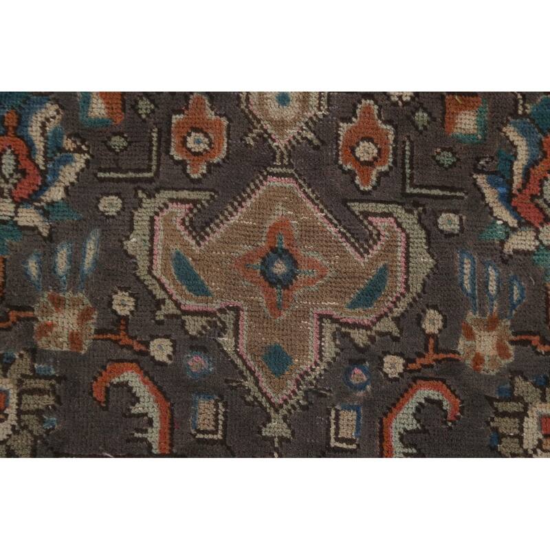 Gray Over-Dyed Tabriz Persian Vintage Rug Hand-Knotted Wool Carpet - 6'7"x 9'6"