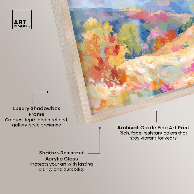 Colorful Valley II Shadowbox by Art Remedy