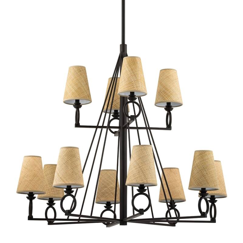 Pendelton 12 Light Chandelier - Aged Iron
