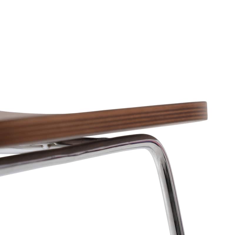 Melrose Modern Wood Saddle Seat Counter Stool by Set of 2 LeisureMod - 26"