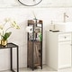 preview thumbnail 1 of 28, Slim Bathroom Cabinet Small Bathroom Storage Corner Floor Cabinet with Magnetic Doors and Shelves Toilet Paper Holder