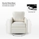 preview thumbnail 7 of 55, Terrance Transitional Swivel Faux Leather Barrel Accent Chair with Metal Base