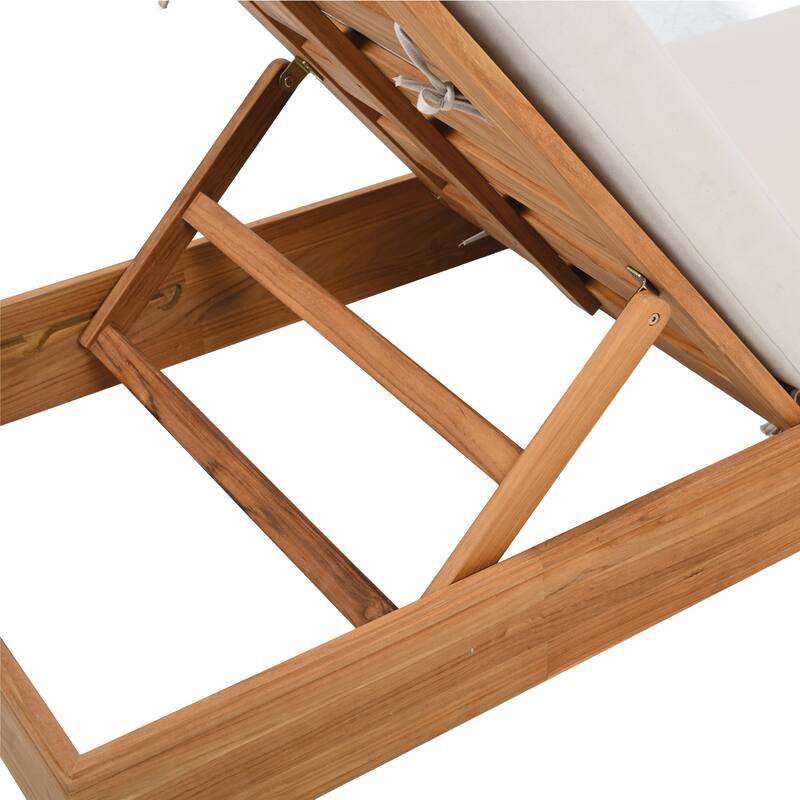 SAFAVIEH Couture Montford Brazilian Teak Chaise Lounge - 81"W x 33"D x 31"H