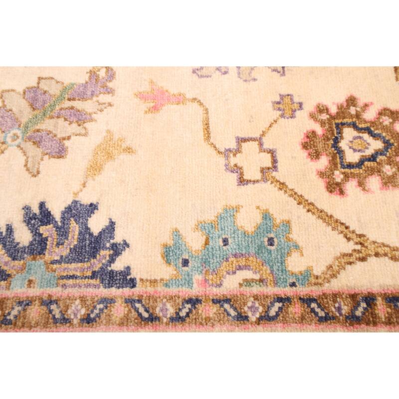 ECARPETGALLERY Hand-knotted Modern Oushak Cream Wool Rug - 7'11 x 10'0