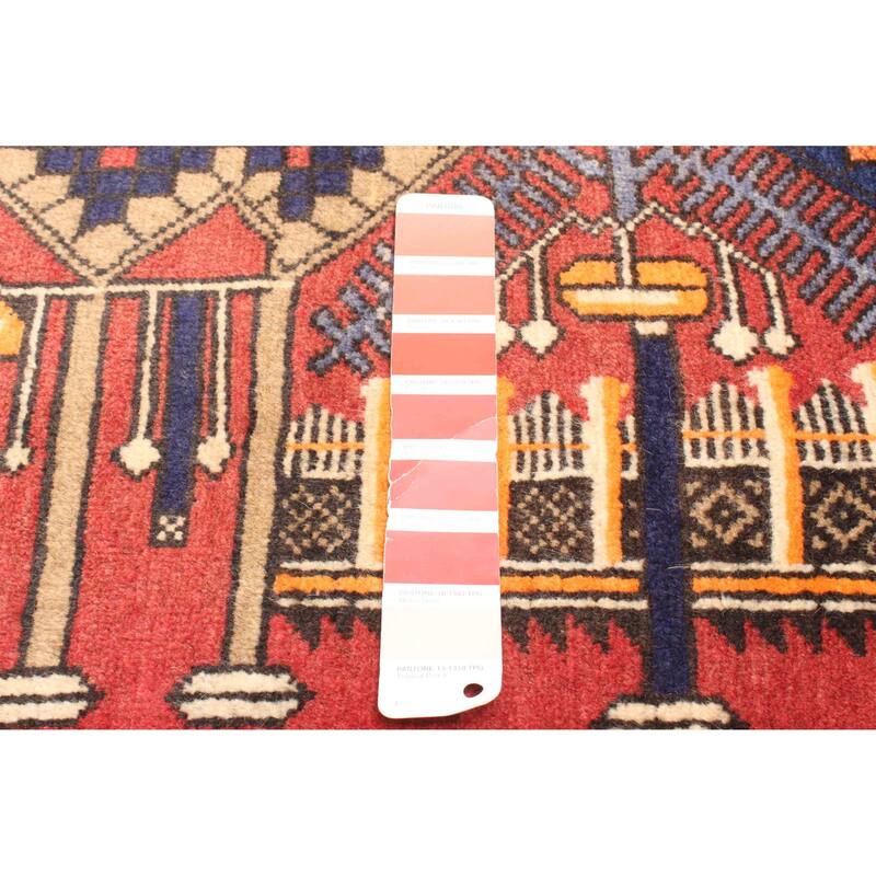 ECARPETGALLERY Hand-knotted Teimani Red Wool Rug - 2'10 x 4'6