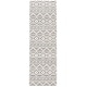 preview thumbnail 6 of 9, SAFAVIEH Handmade Marbella Guller Boho Geometric Wool & Viscose Rug 2'6" x 8' Runner - Grey/Ivory - Runner
