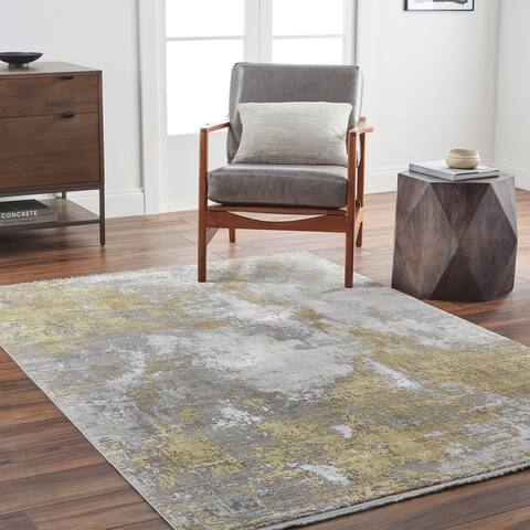 Gaverne Lustrous Abstract Area Rug