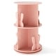 preview thumbnail 6 of 5, Kids Wooden Rotating Bookshelf Small Corner Organizer with Baffles Pink