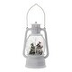 preview thumbnail 6 of 10, Christmas Plastic White Lantern With Snowman