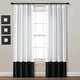 preview thumbnail 1 of 5, Lush Decor Milione Fiori 84-inch Curtain Panels (Set of 2) 84" x 42" - White/Black