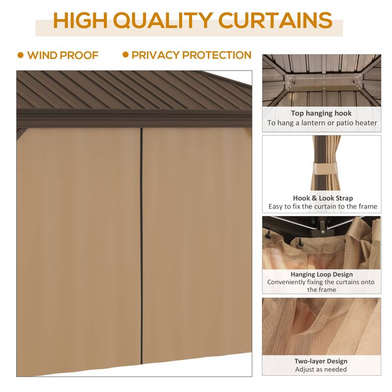 Outsunny Outdoor Hardtop Gazebo