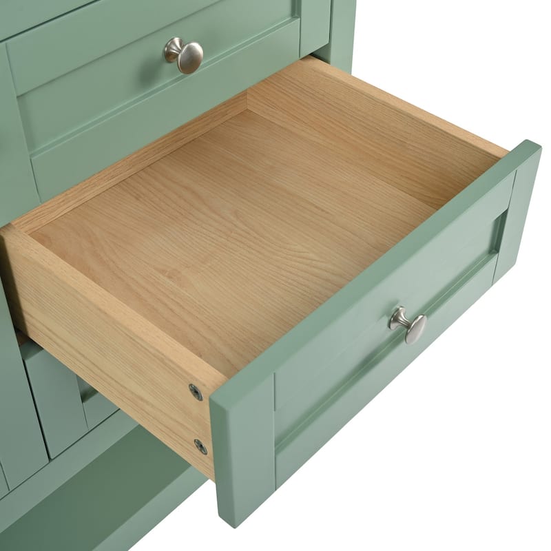 36 inch MDF Freestanding Bathroom Vanity in Green without Counter Top