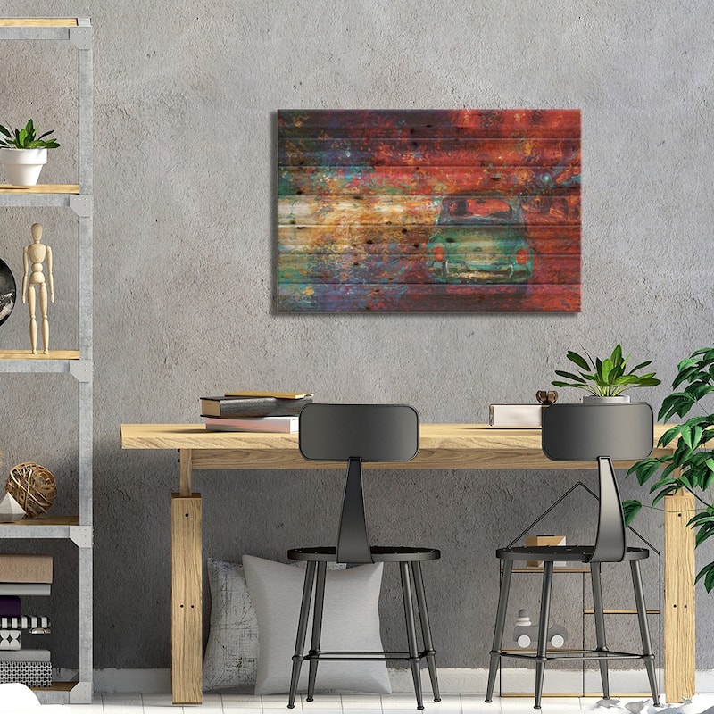 Becca's Bug Print On Wood by Iris Scott - Multi-Color