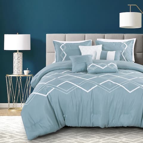 Wellco 7 Piece All Season Soft Polyester Bedding Comforter Set