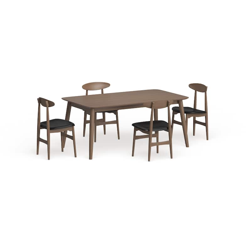 Carson Carrington Haapajarvi Mid-century Modern 5-piece French Oak Dining Set