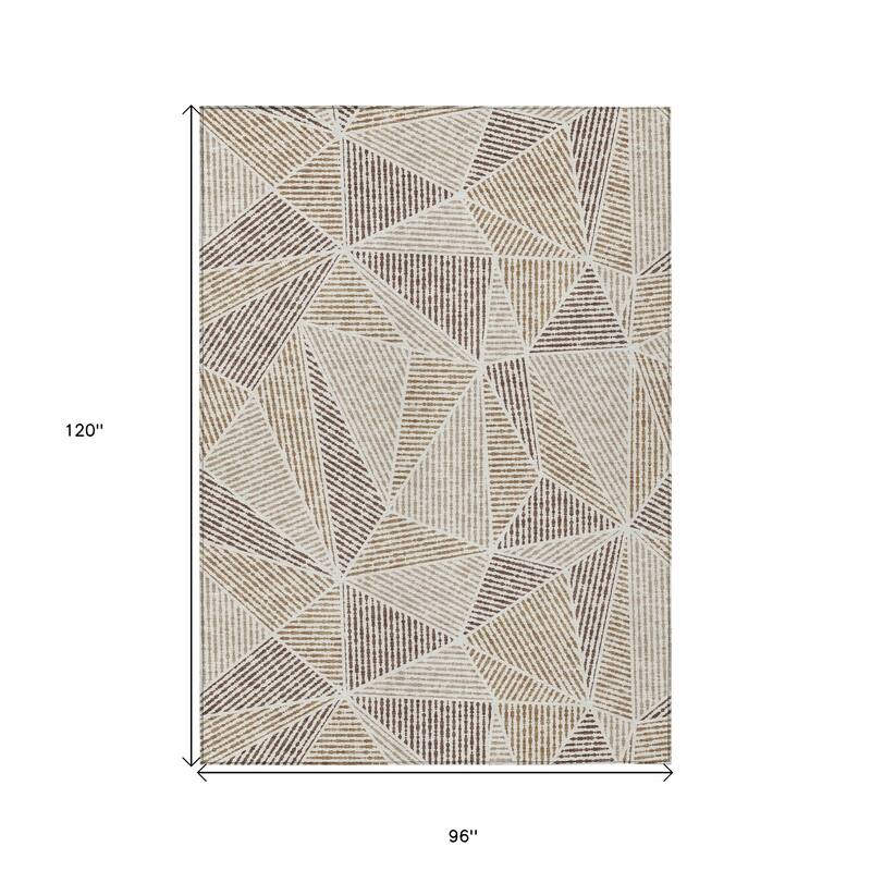 HomeRoots Geometric Transitional Rectangle Outdoor Rug