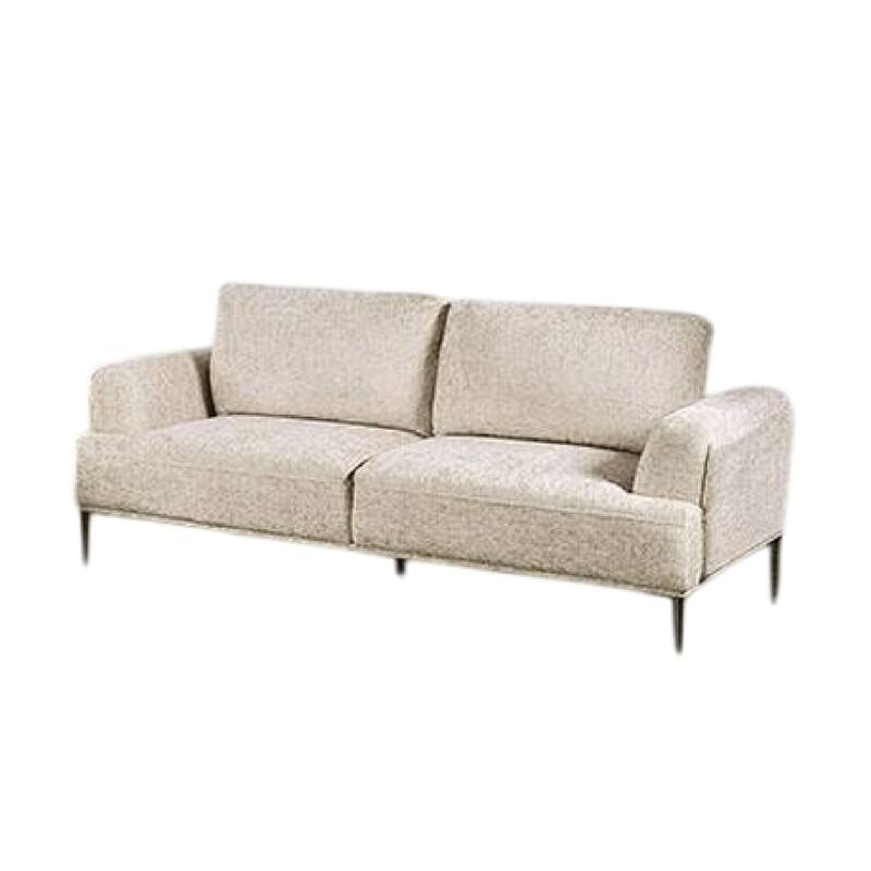 Batty Sofa and Loveseat Set, Light Brown Chenille, Adjustable Back