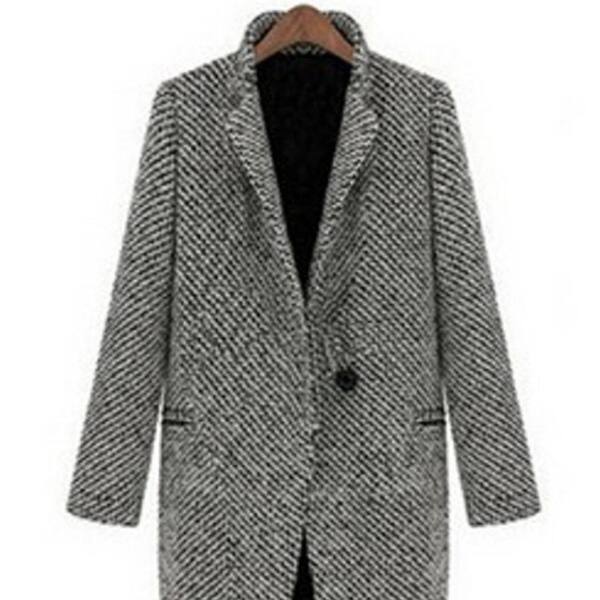 Shop Fashion Wool Women Medium Long Winter Jacket Women Woolen