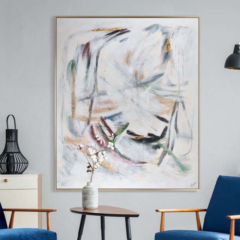 Renwil Moldova 50" Wide Canvas Art, Off-white