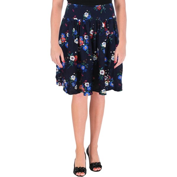 knee length silk skirt