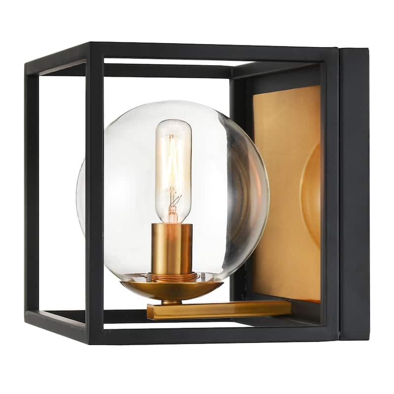 Light Society Vinn 1-Light Vanity Light - Black/Brushed Brass