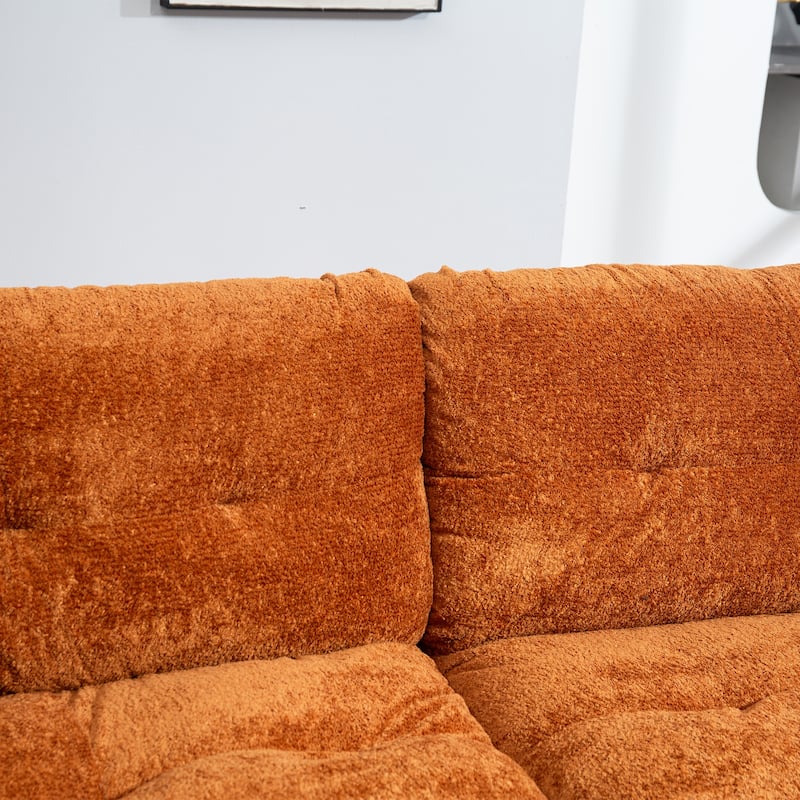 84" Upholstered 3-Seater Sofa with Memory Foam & Comfort Pillows