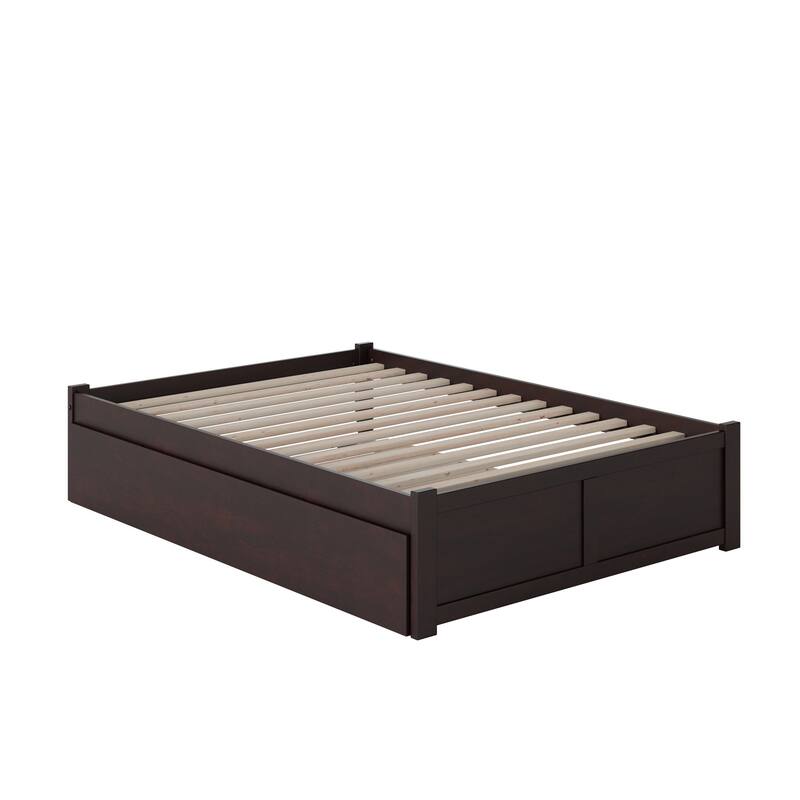 AFI Concord Full Platform Bed with Footboard & Full Trundle