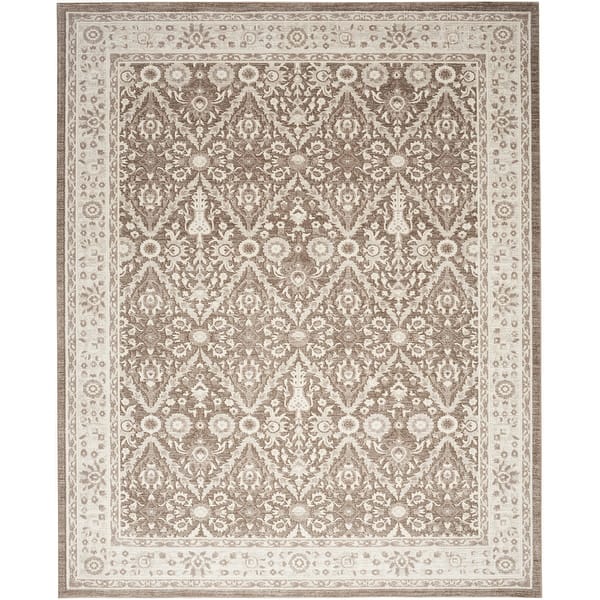 Nourison Renewed Indoor only Persian Area Rug - 6' x 9' - Ivory/Mocha