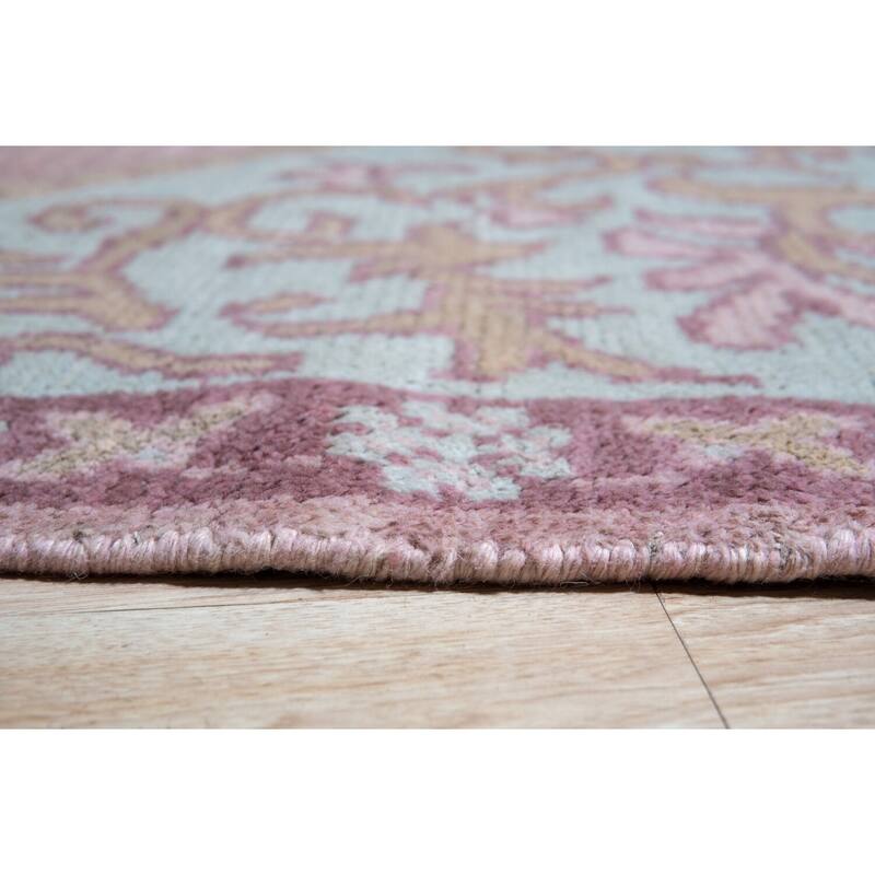 Hand-Knotted Wool Mahal Design Rug, 10' x 14', Rust Area Rug, Elegant Soft Texture for Modern Spaces - L