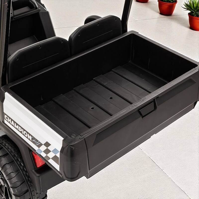 24V Kids Electric Ride-On Track with Dual Seats, Remote Control, Bluetooth Audio, and 4-Wheel Suspension