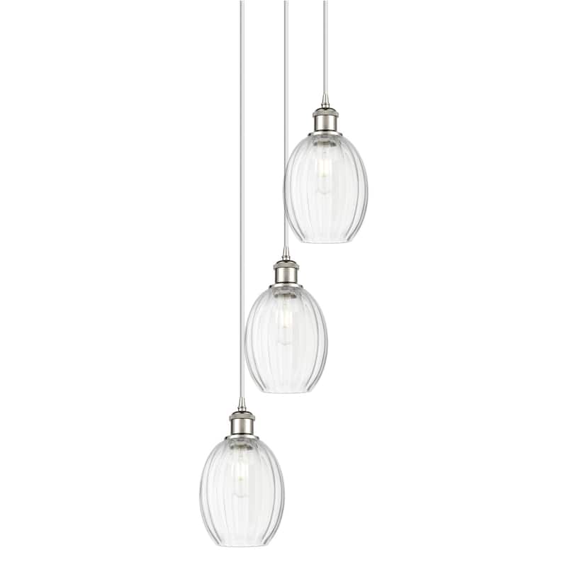 Innovations Lighting 113B-3P-33-13 Preston Pendant Preston 3 Light 13" - Polished Nickel / Clear
