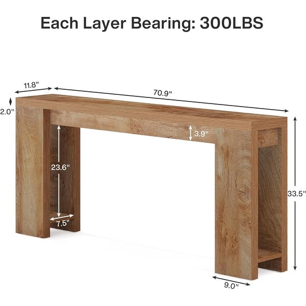 70.9 Inches Long Console Sofa Table for Living Room Entryway Hallway