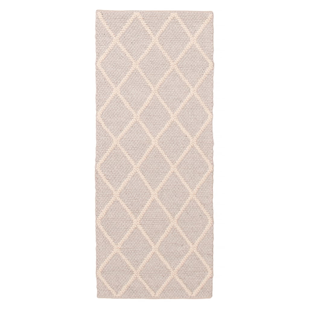 ECARPETGALLERY Braid weave Sienna Grey Wool Rug - 2'4 x 5'9